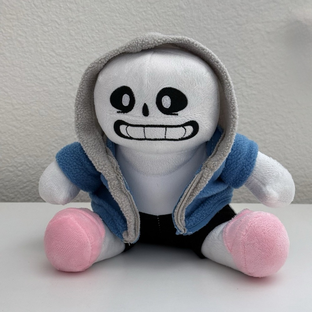 Undertale 8" Sans Skeleton Plush Hoodie Game Gaming Collectible Used